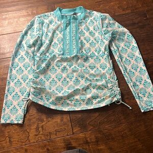 Cabana Life Girls Amalfi Coast Long Sleeve Rashguard, size 14